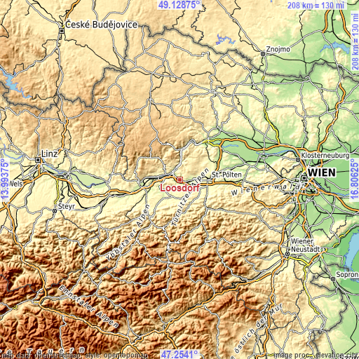 Topographic map of Loosdorf