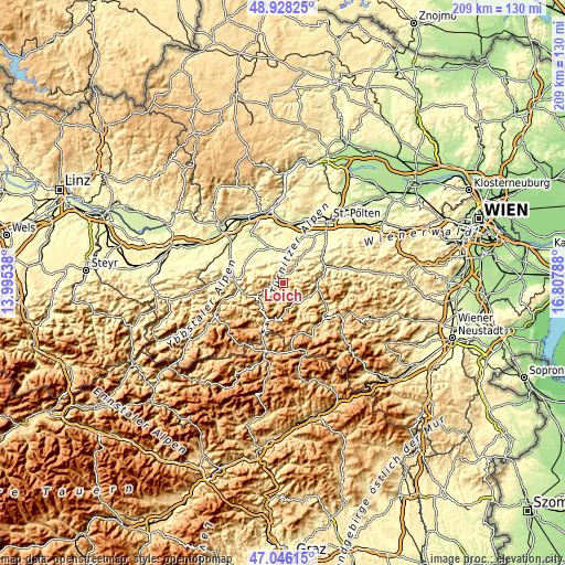 Topographic map of Loich