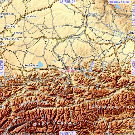 Topographic map of Lengfelden