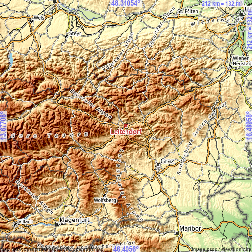 Topographic map of Leitendorf