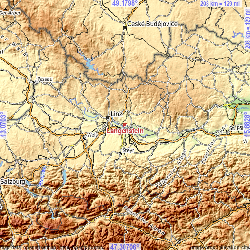Topographic map of Langenstein