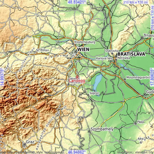 Topographic map of Landegg