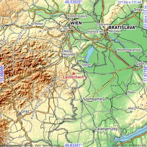 Topographic map of Lackenbach