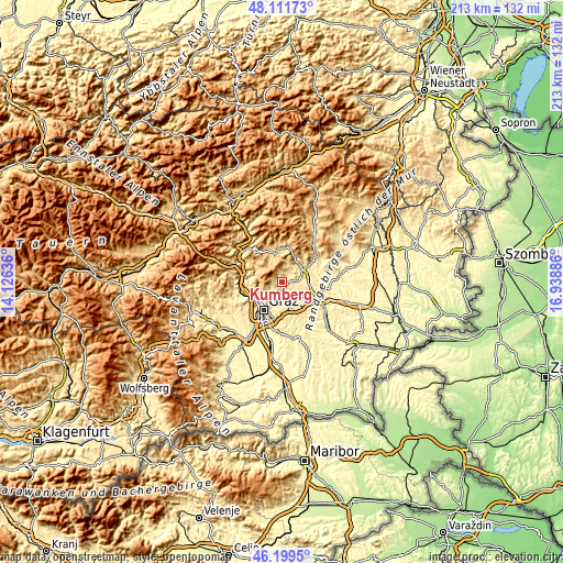 Topographic map of Kumberg