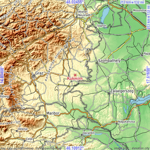 Topographic map of Kukmirn