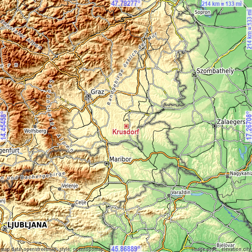 Topographic map of Krusdorf