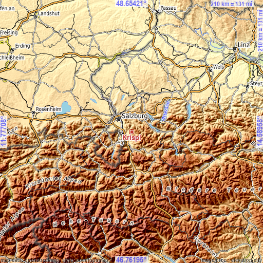 Topographic map of Krispl