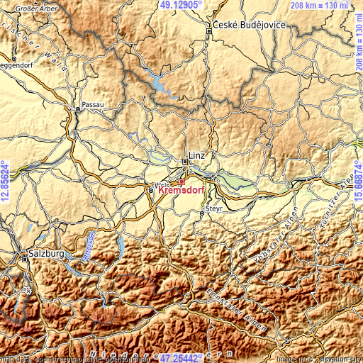 Topographic map of Kremsdorf