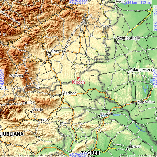 Topographic map of Klöch