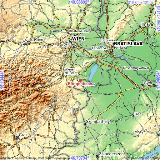 Topographic map of Klingenbach