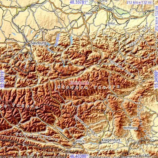 Topographic map of Kleinsölk