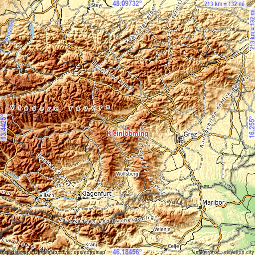 Topographic map of Kleinlobming