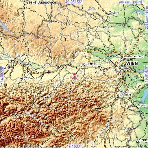 Topographic map of Kilb