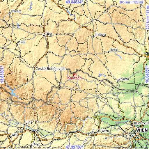 Topographic map of Kautzen