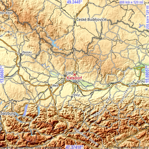 Topographic map of Katsdorf