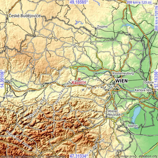 Topographic map of Kapelln