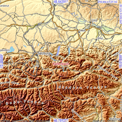 Topographic map of Kaltenbach