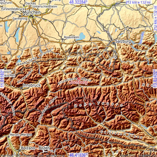 Topographic map of Jochberg