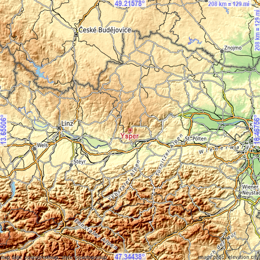 Topographic map of Ysper