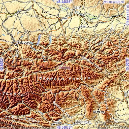 Topographic map of Irdning