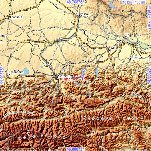 Topographic map of Innerschwand