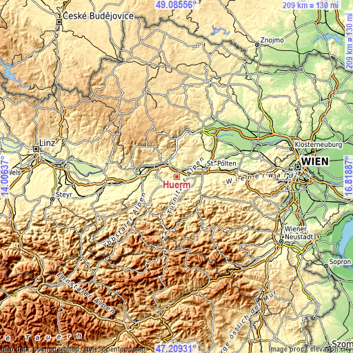 Topographic map of Hürm