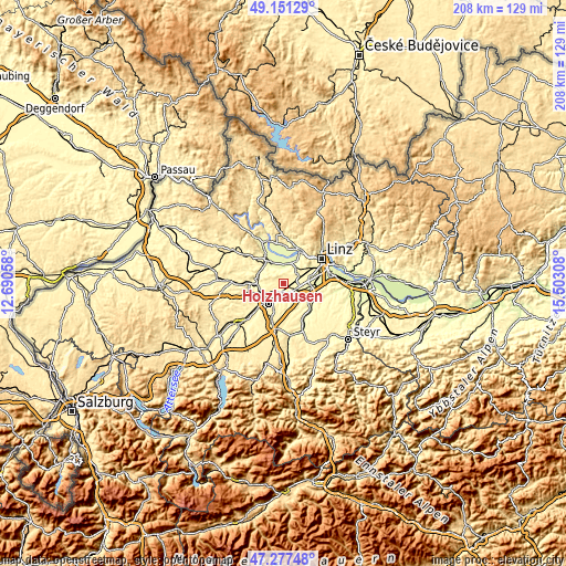 Topographic map of Holzhausen