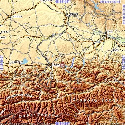 Topographic map of Hof