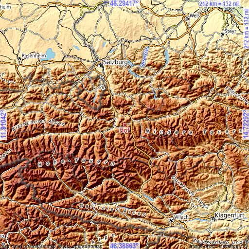 Topographic map of Hof