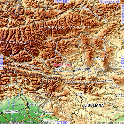 Topographic map of Himmelberg