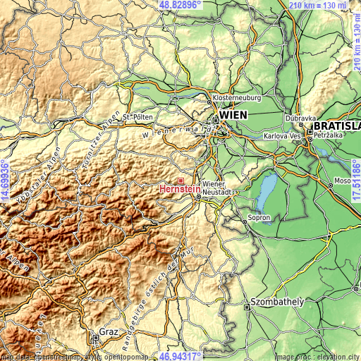 Topographic map of Hernstein