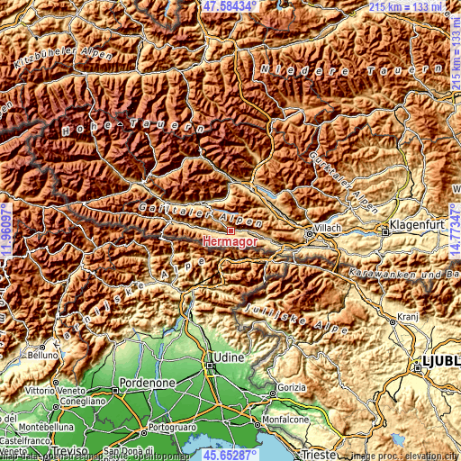 Topographic map of Hermagor