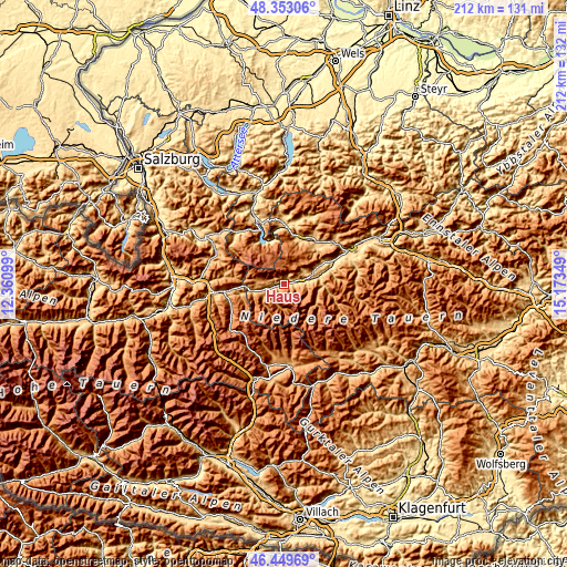 Topographic map of Haus