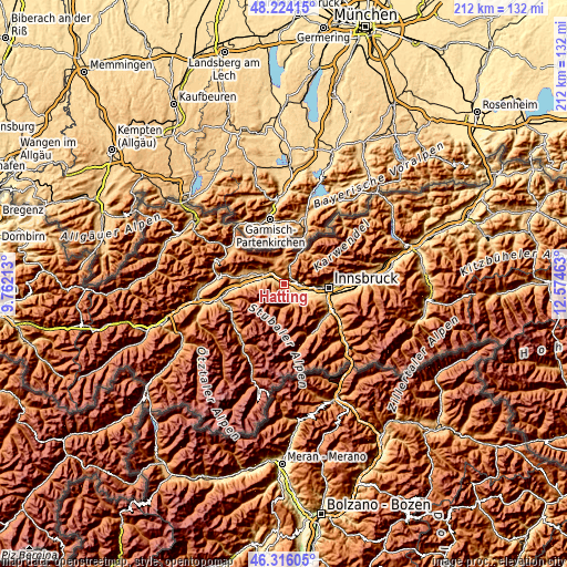Topographic map of Hatting