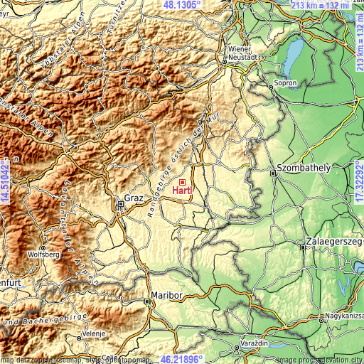 Topographic map of Hartl