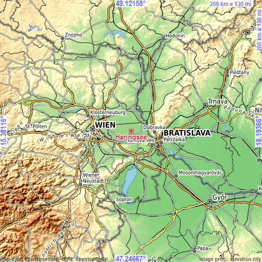 Topographic map of Haringsee