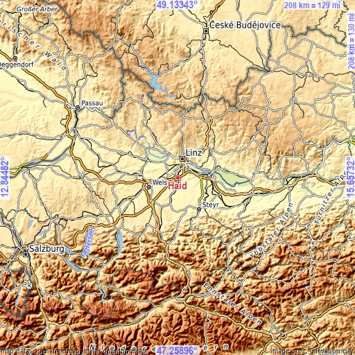 Topographic map of Haid