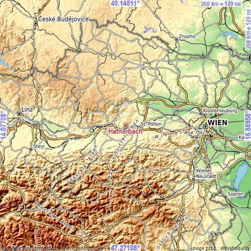 Topographic map of Hafnerbach