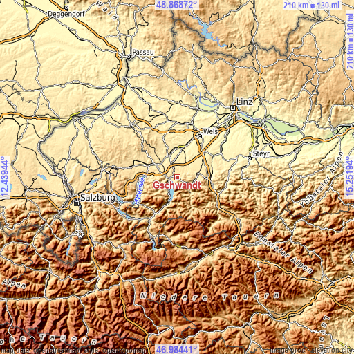 Topographic map of Gschwandt