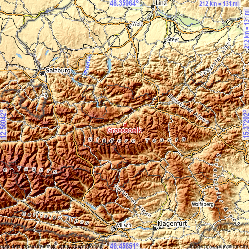 Topographic map of Großsölk