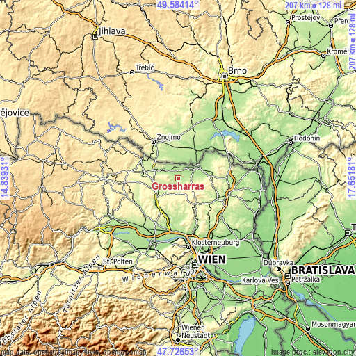 Topographic map of Großharras