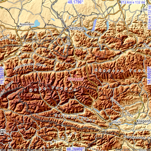 Topographic map of Grossarl