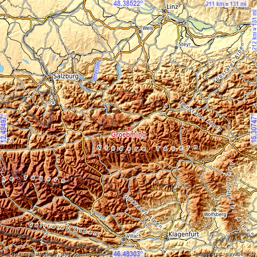 Topographic map of Gröbming