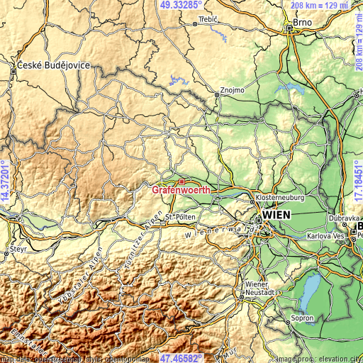 Topographic map of Grafenwörth