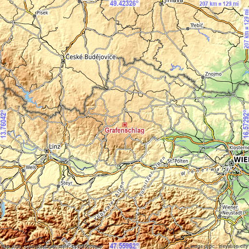 Topographic map of Grafenschlag