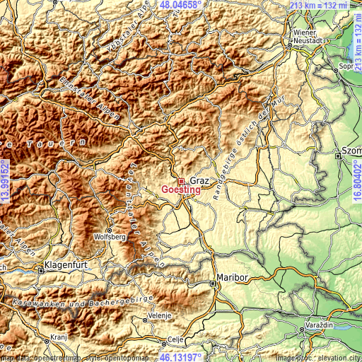 Topographic map of Gösting