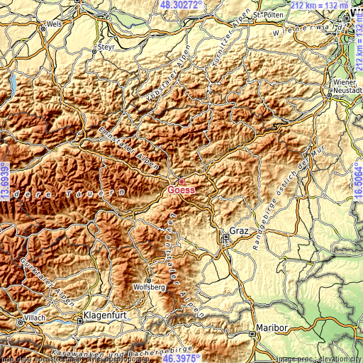 Topographic map of Göss