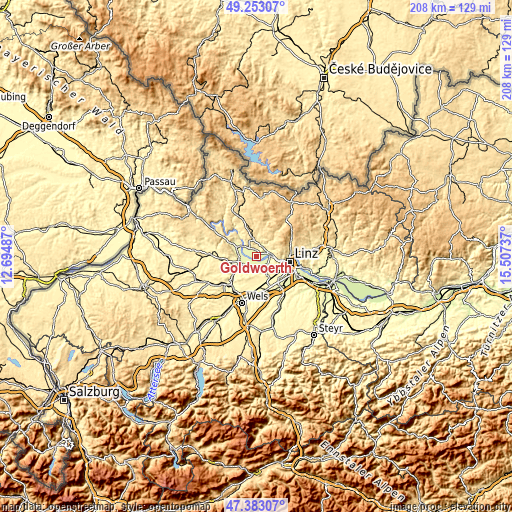 Topographic map of Goldwörth