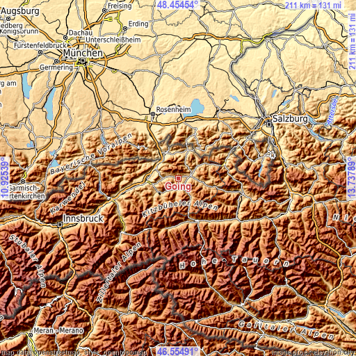 Topographic map of Going