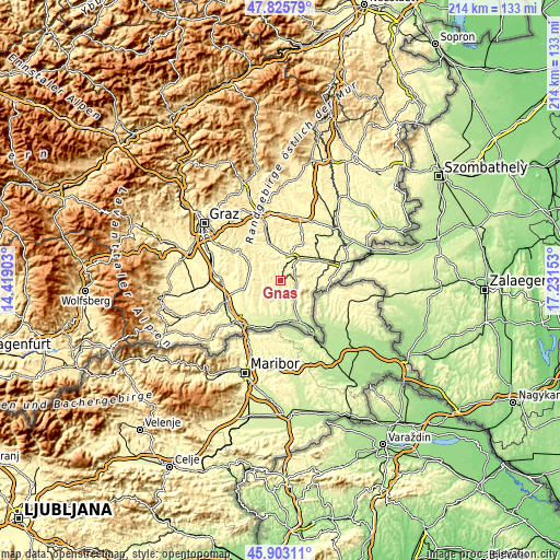 Topographic map of Gnas